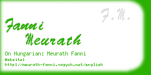 fanni meurath business card